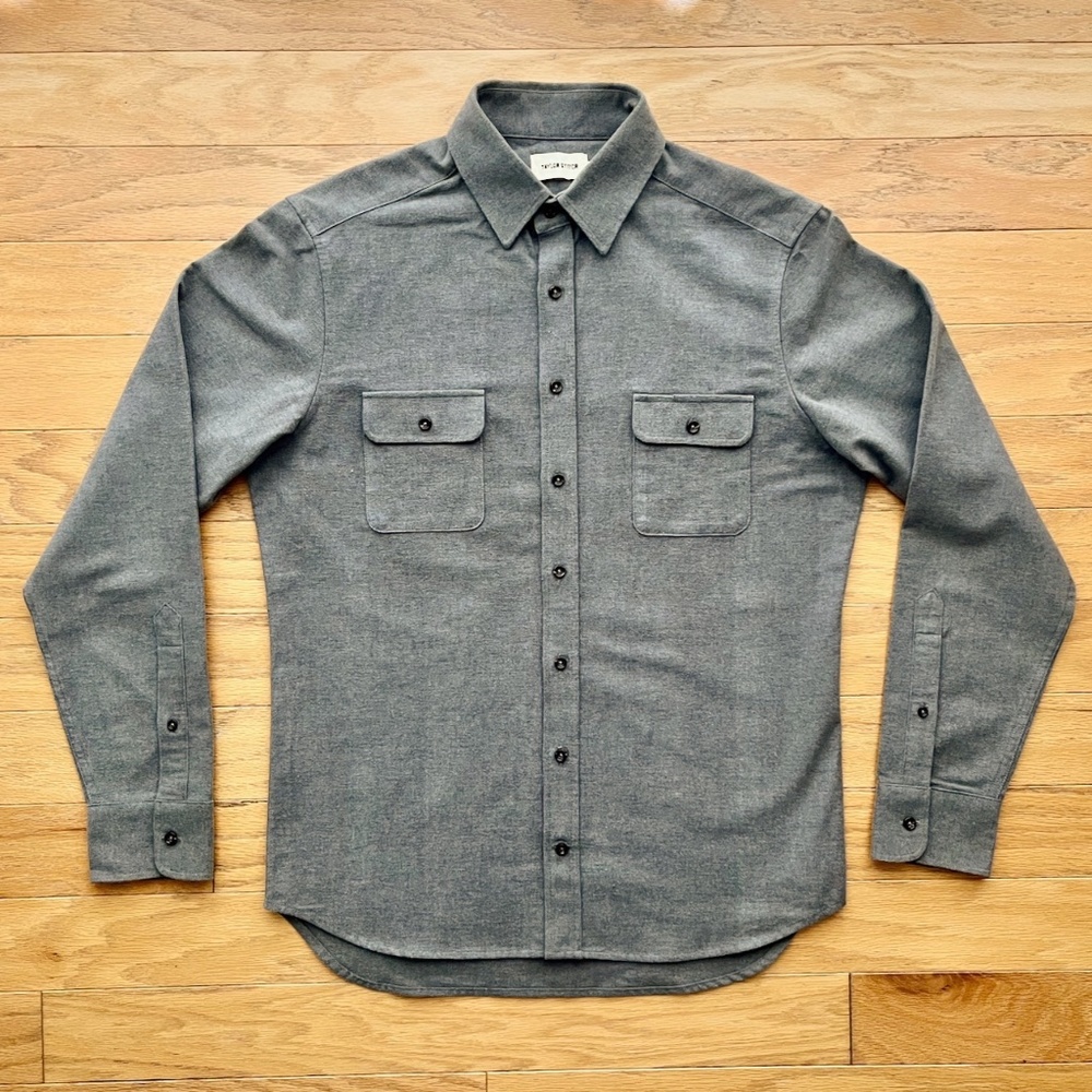 Taylor Stitch Yosemite Flannel in Heather Charcoal (size 40)